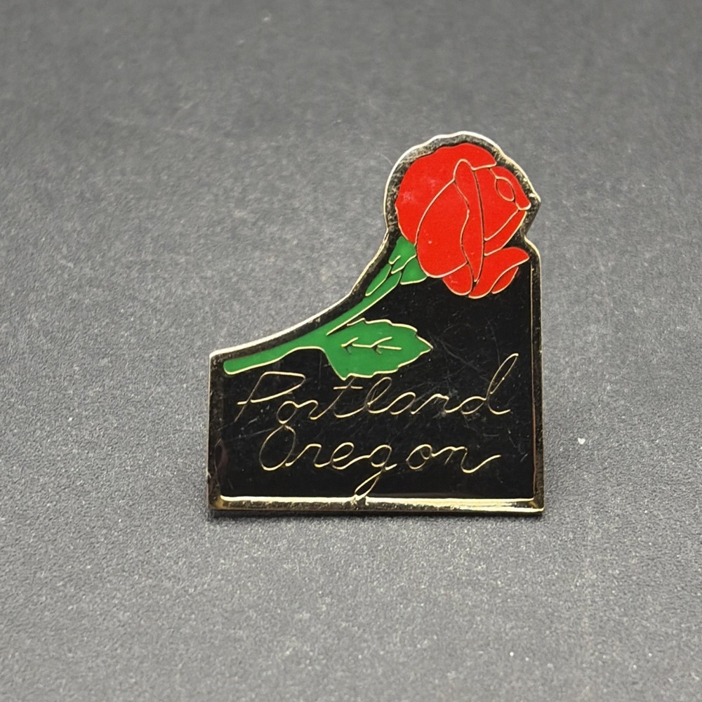 Portland Oregon Rose USA‎ Lapel Hat Pin Souvenir Travel Collectible